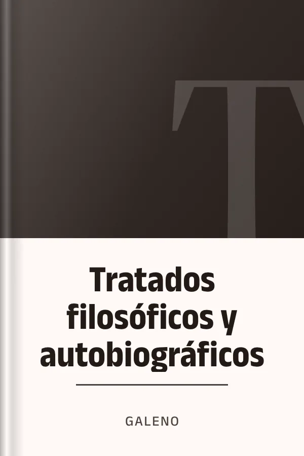 Tratados filosóficos y autobiográficos de Galeno, portada del libro