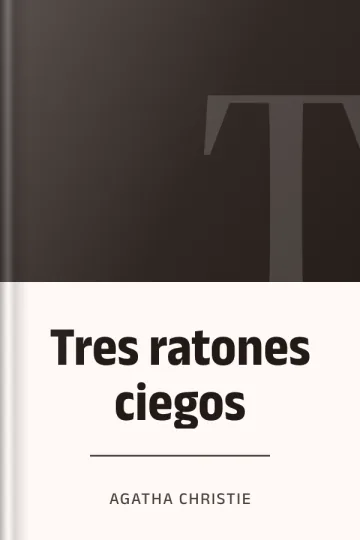 Tres ratones ciegos de Agatha Christie, portada del libro
