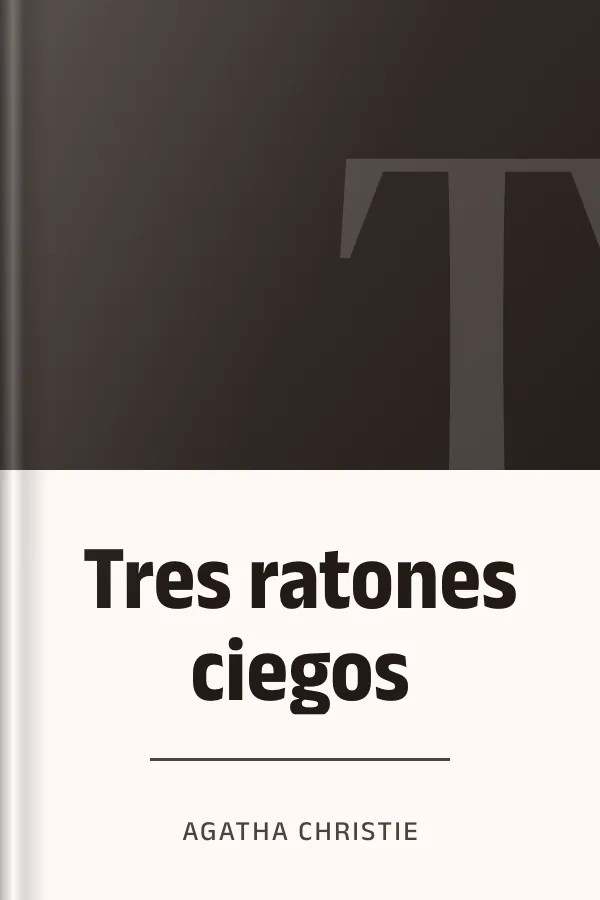 Tres ratones ciegos de Agatha Christie, portada del libro