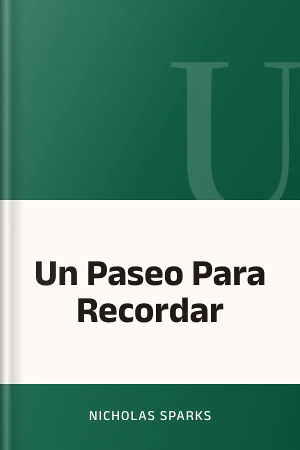 Un Paseo Para Recordar de Nicholas Sparks, portada del libro