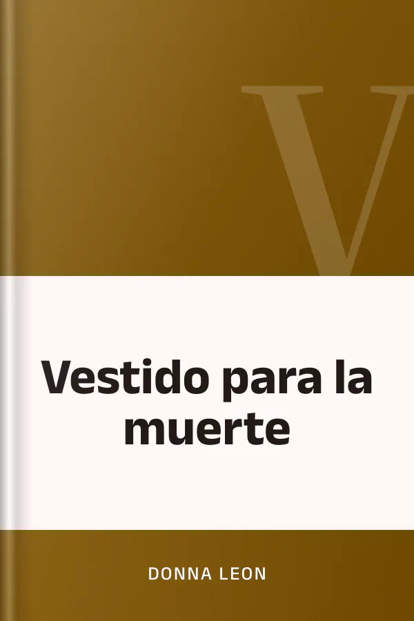 Vestido para la muerte de Donna Leon, portada del libro