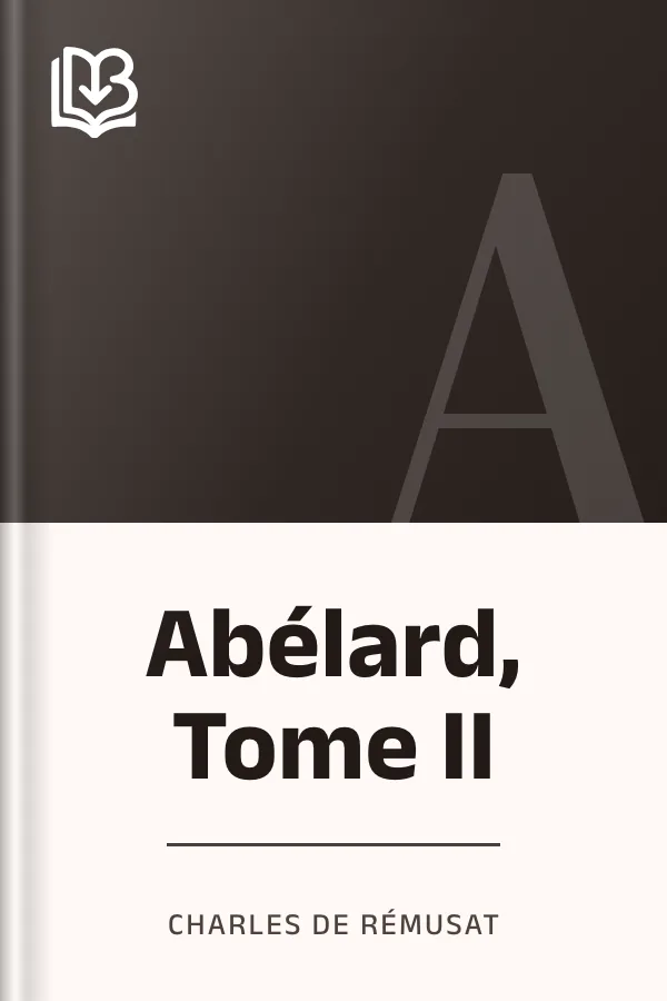 Abélard, Tome II de Charles de Rémusat, couverture du livre