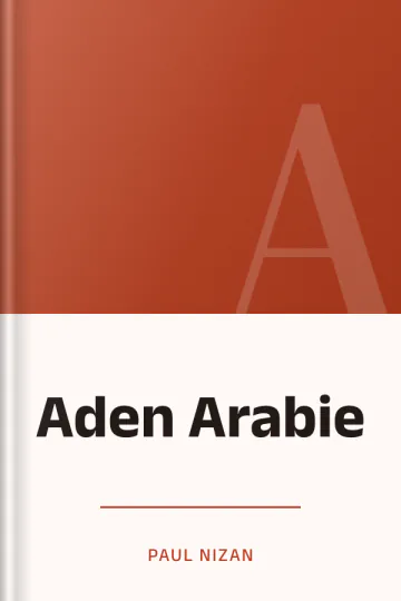 Aden Arabie de Paul Nizan, couverture du livre