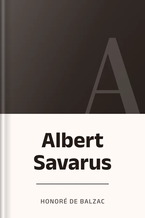 Albert Savarus d’Honoré de Balzac, couverture du livre