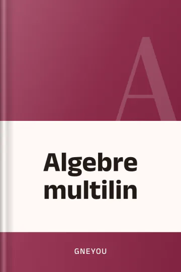 Algebre multilin de Gneyou, couverture du livre
