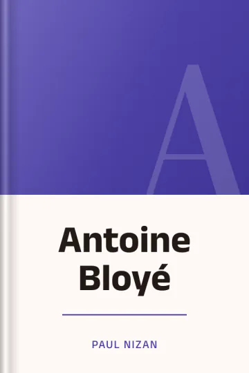 Antoine Bloyé de Paul Nizan, couverture du livre