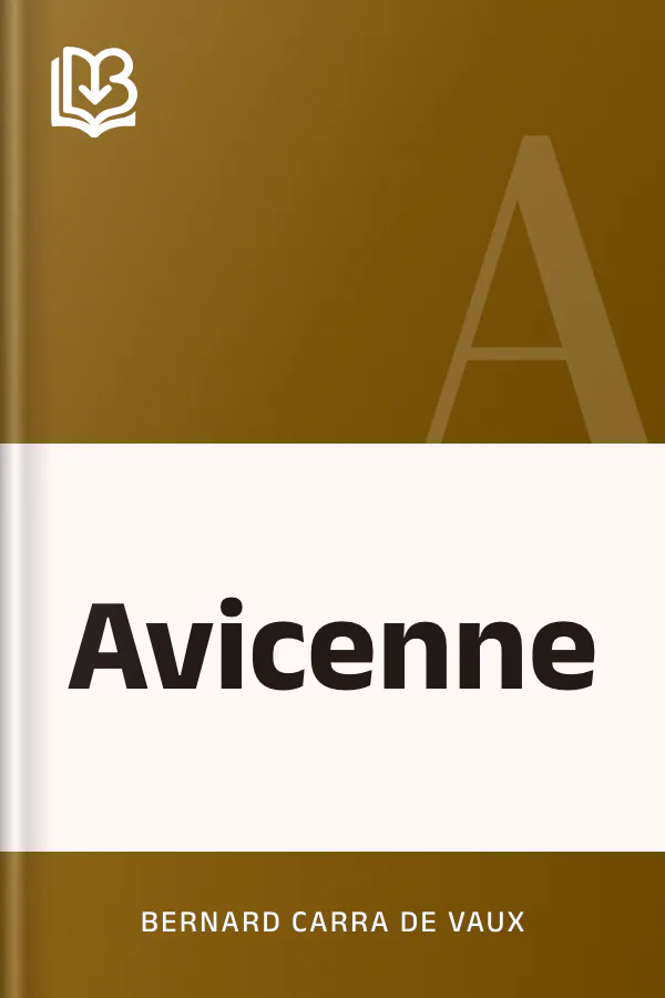 Avicenne de Bernard Carra de Vaux, couverture du livre