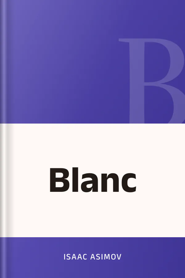Blanc d’Isaac Asimov, couverture du livre