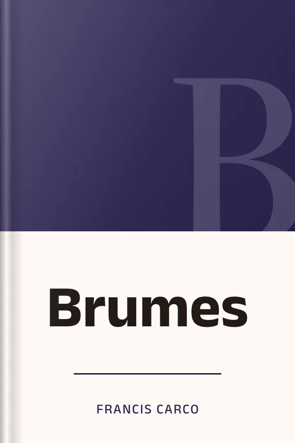 Brumes de Francis Carco, couverture du livre