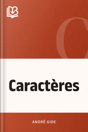Caractères d’André Gide, couverture du livre