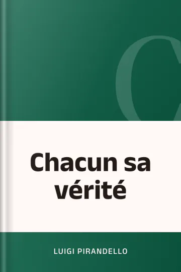 Chacun sa vérité de Luigi Pirandello, couverture du livre