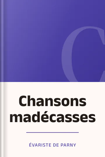 Chansons madécasses d’Évariste de Parny, couverture du livre