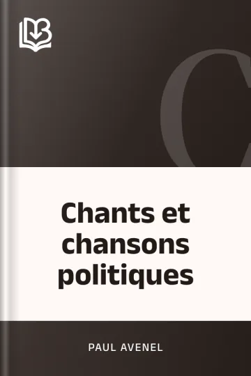 Chants et chansons politiques de Paul Avenel, couverture du livre