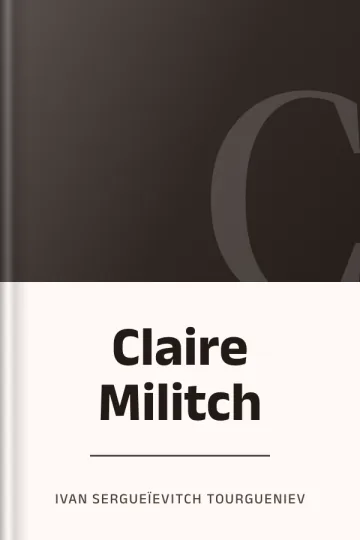 Claire Militch d’Ivan Sergueïevitch Tourgueniev, couverture du livre