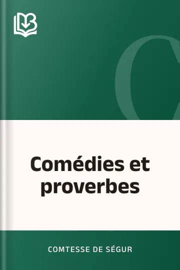 Comédies et proverbes de Comtesse de Ségur, couverture du livre
