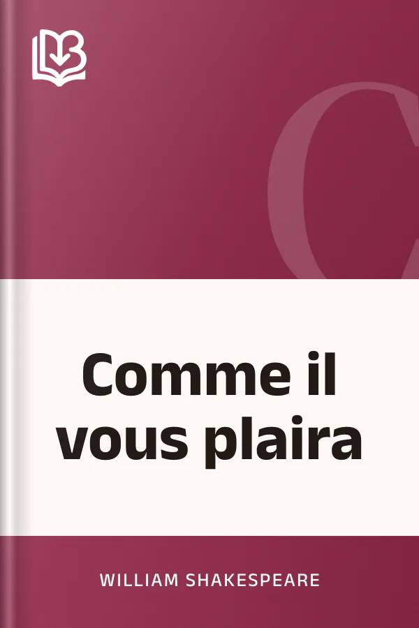 Comme il vous plaira de William Shakespeare, couverture du livre