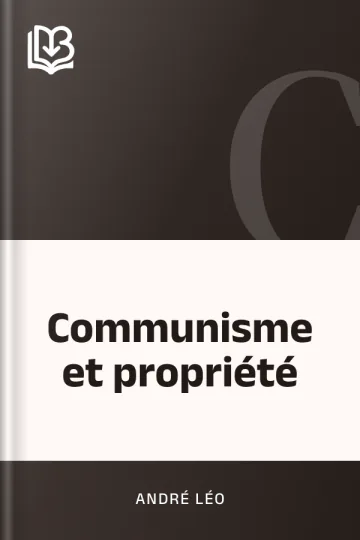 Communisme et propriété d’André Léo, couverture du livre