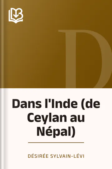 Dans l'Inde (de Ceylan au Népal) de Désirée Sylvain-Lévi, couverture du livre