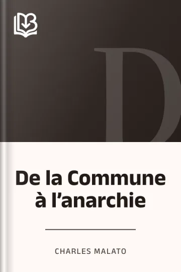 De la Commune à l’anarchie de Charles Malato, couverture du livre