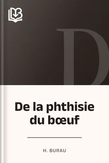 De la phthisie du bœuf d’H. Burau, couverture du livre