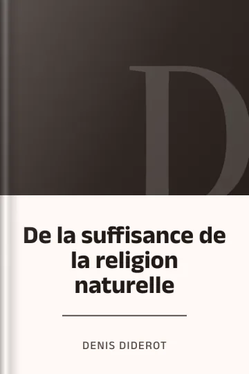 De la suffisance de la religion naturelle de Denis Diderot, couverture du livre