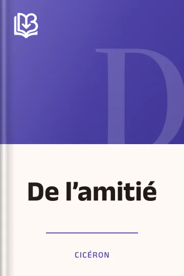 De l’amitié de Cicéron, couverture du livre