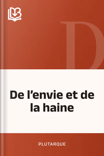 De l’envie et de la haine de Plutarque, couverture du livre