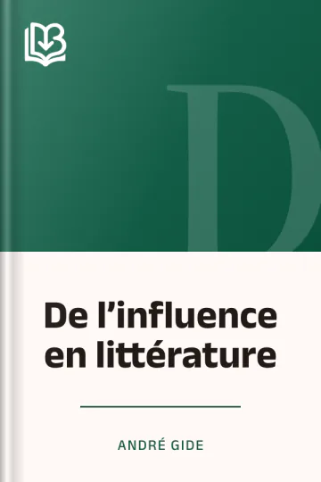 De l’influence en littérature d’André Gide, couverture du livre