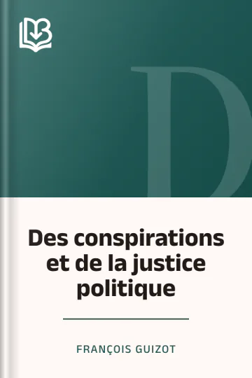 Des conspirations et de la justice politique de François Guizot, couverture du livre