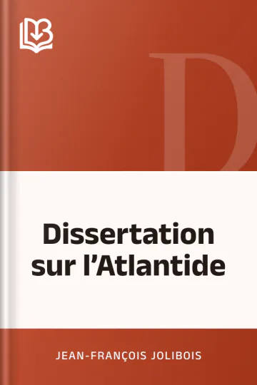 Dissertation sur l’Atlantide de Jean-François Jolibois, couverture du livre