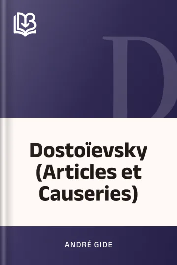 Dostoïevsky (Articles et Causeries) d’André Gide, couverture du livre