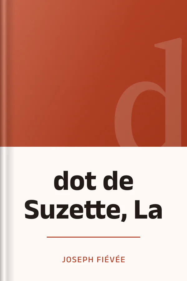 dot de Suzette, La de Joseph Fiévée, couverture du livre