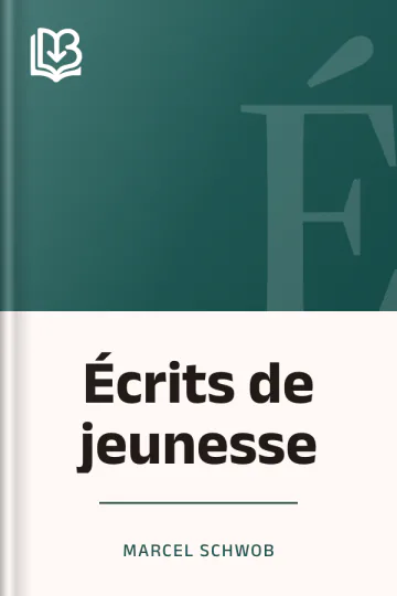 Écrits de jeunesse de Marcel Schwob, couverture du livre