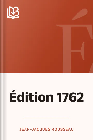 Édition 1762 de Jean-Jacques Rousseau, couverture du livre
