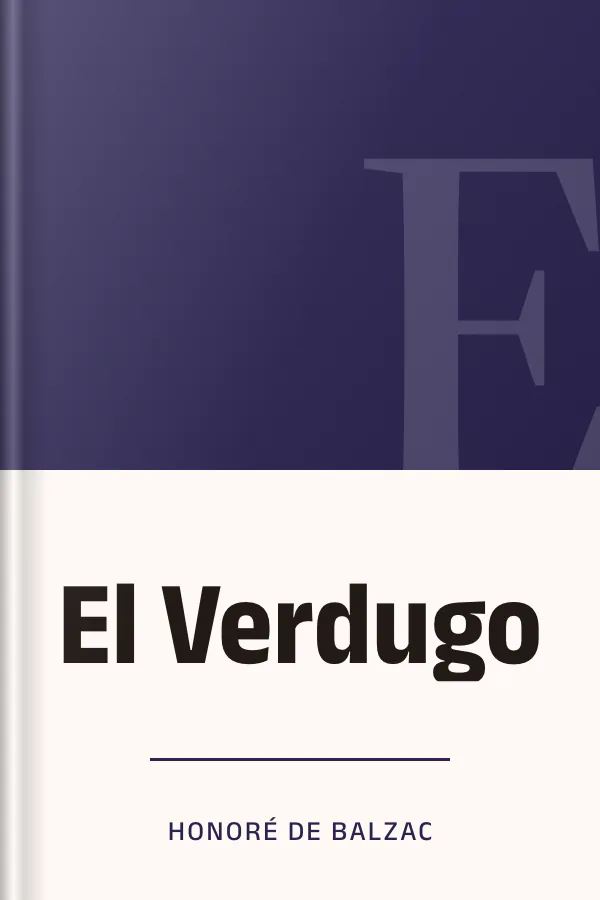 El Verdugo d’Honoré de Balzac, couverture du livre