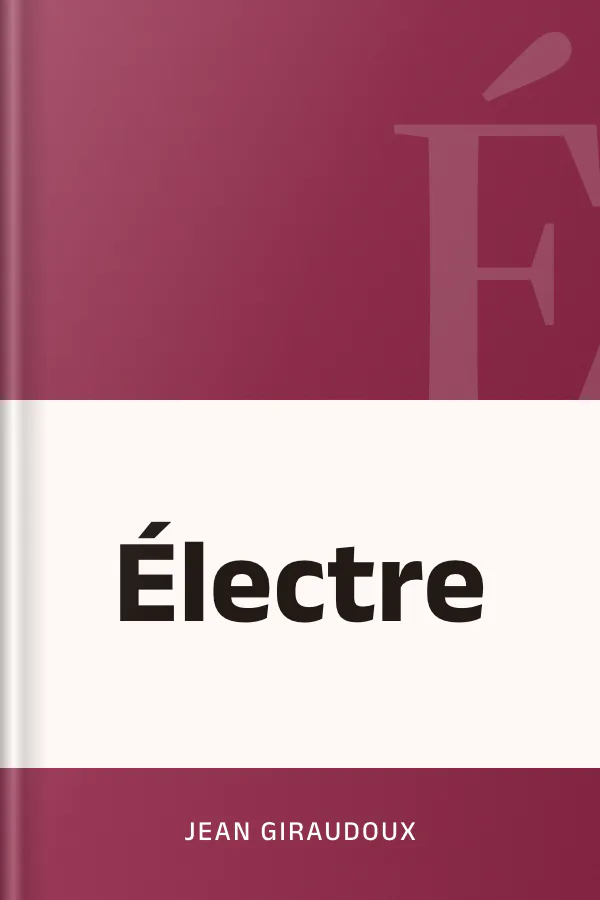 Électre de Jean Giraudoux, couverture du livre