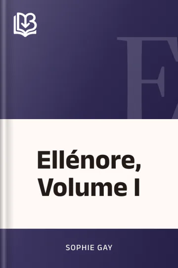Ellénore, Volume I de Sophie Gay, couverture du livre