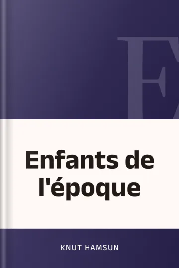 Enfants de l'époque de Knut Hamsun, couverture du livre