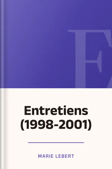 Entretiens (1998-2001) de Marie Lebert, couverture du livre