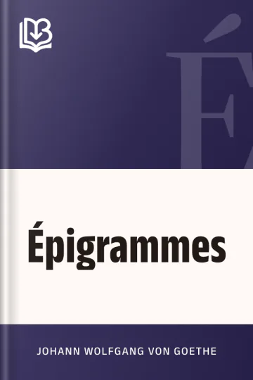 Épigrammes de Johann Wolfgang von Goethe, couverture du livre