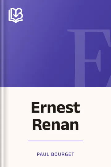 Ernest Renan de Paul Bourget, couverture du livre