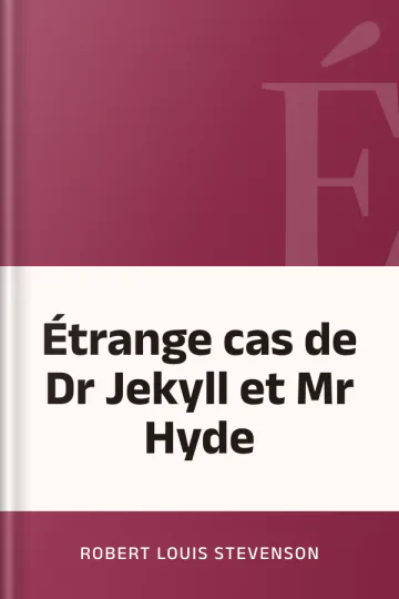 Étrange cas de Dr Jekyll et Mr Hyde de Robert Louis Stevenson, couverture du livre