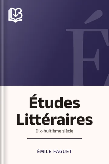 Études Littéraires; dix-huitième siècle d’Émile Faguet, couverture du livre