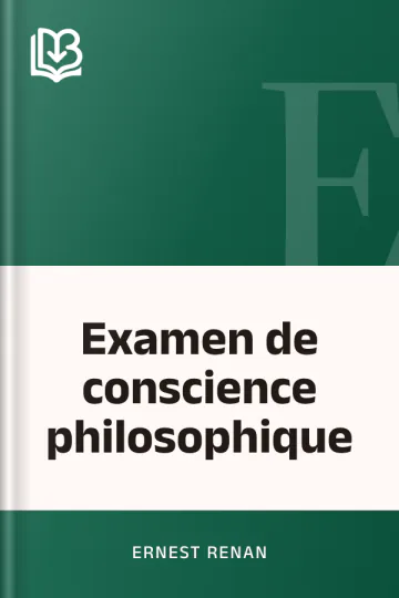 Examen de conscience philosophique d’Ernest Renan, couverture du livre
