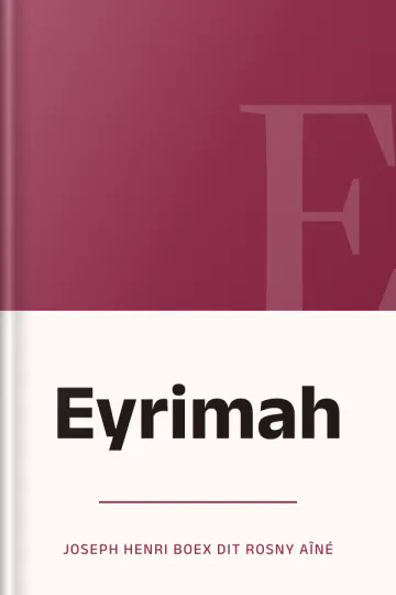 Eyrimah de Joseph Henri Boex dit Rosny Aîné, couverture du livre
