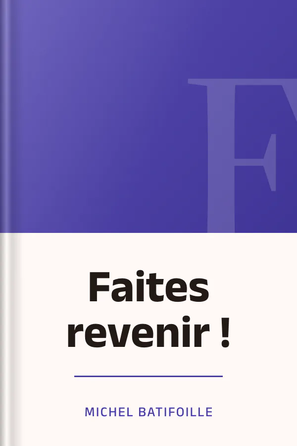 Faites revenir ! de Michel Batifoille, couverture du livre