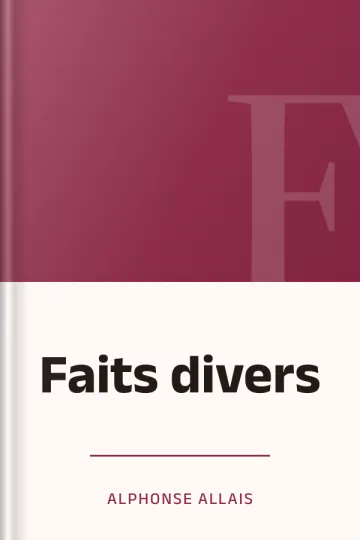 Faits divers d’Alphonse Allais, couverture du livre