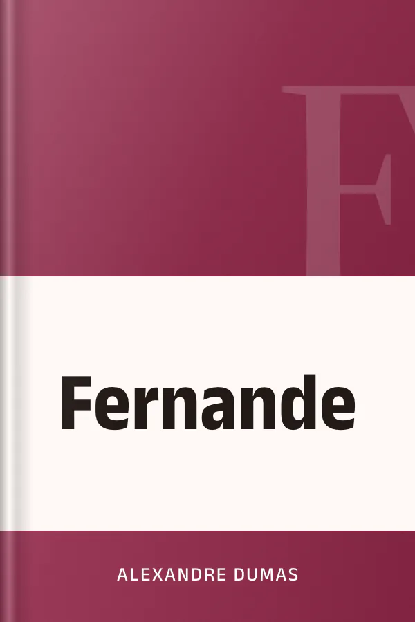 Fernande d’Alexandre Dumas, couverture du livre