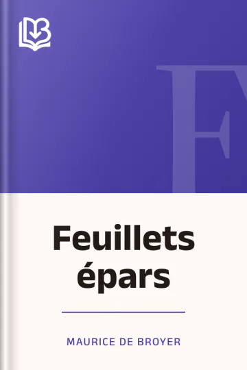 Feuillets épars de Maurice De Broyer, couverture du livre