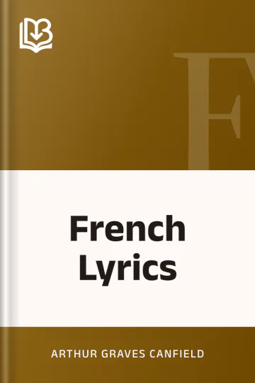 French Lyrics d’Arthur Graves Canfield, couverture du livre